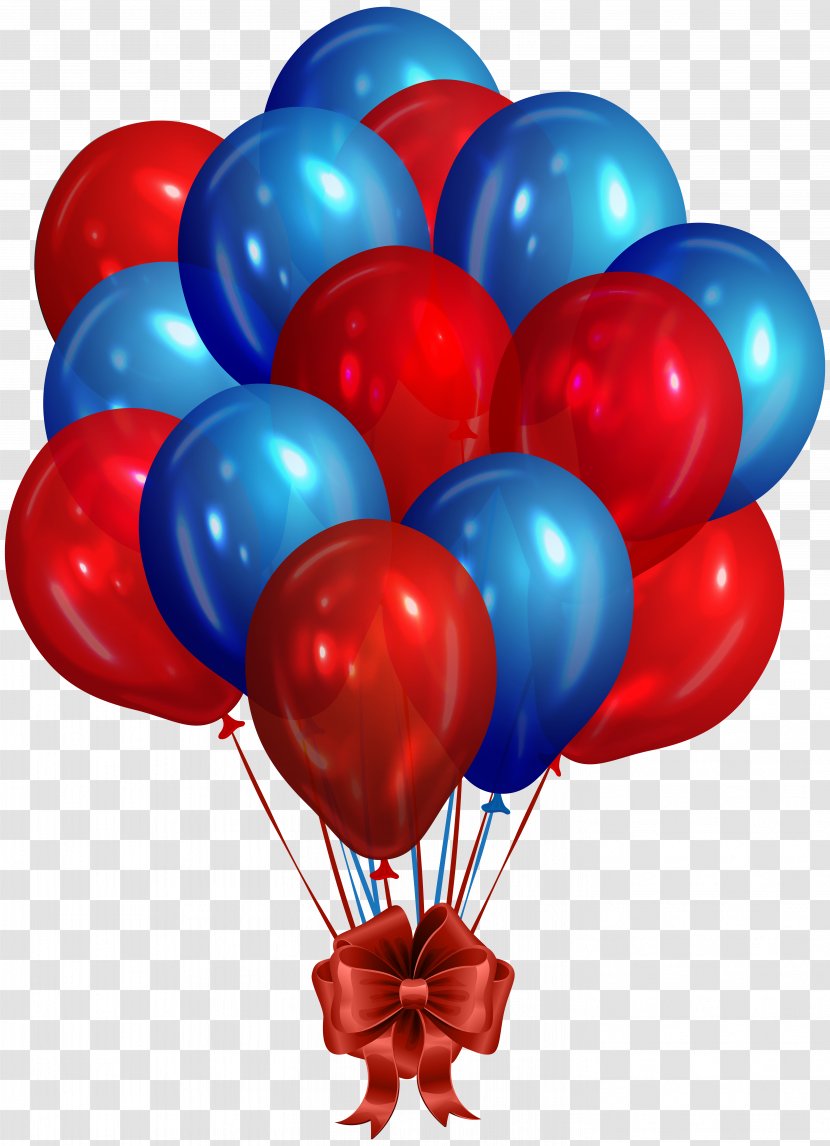 Balloon Blue Clip Art - Toy - Red Bunch Of Balloons Image Transparent PNG