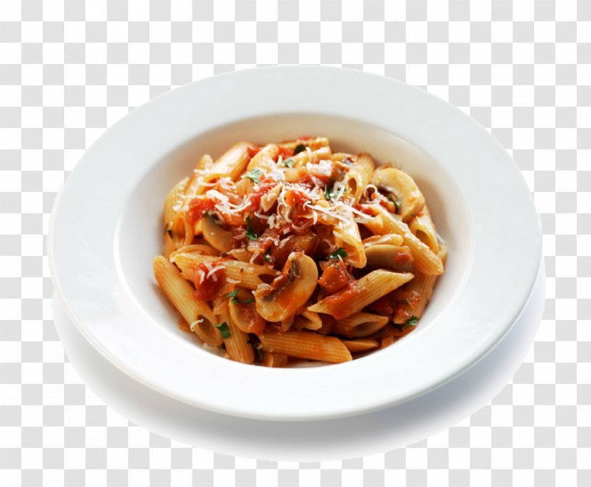 Arrabbiata Sauce Pasta Italian Cuisine Cream Penne Alla Vodka - Edible Mushroom - Spaghetti Transparent PNG