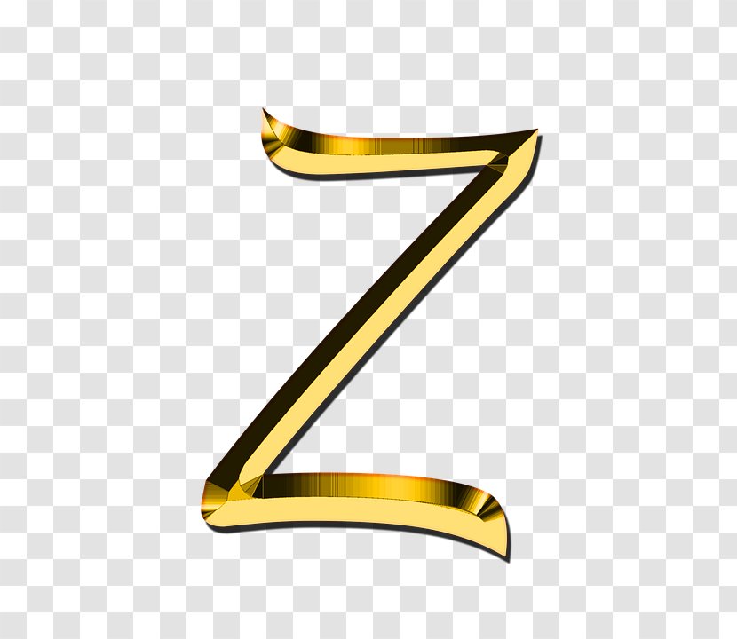Letter Z Alphabet Clip Art - Symbol - Gold Transparent PNG