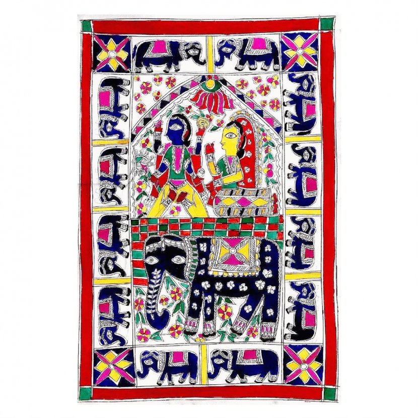 Madhubani, India Durga Puja Madhubani Art Craft - Recreation - Radha Krishna Transparent PNG