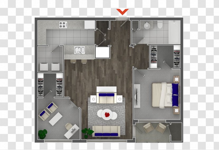 House Plan Bedroom Apartment Floor - Nursery - Balcony View Transparent PNG