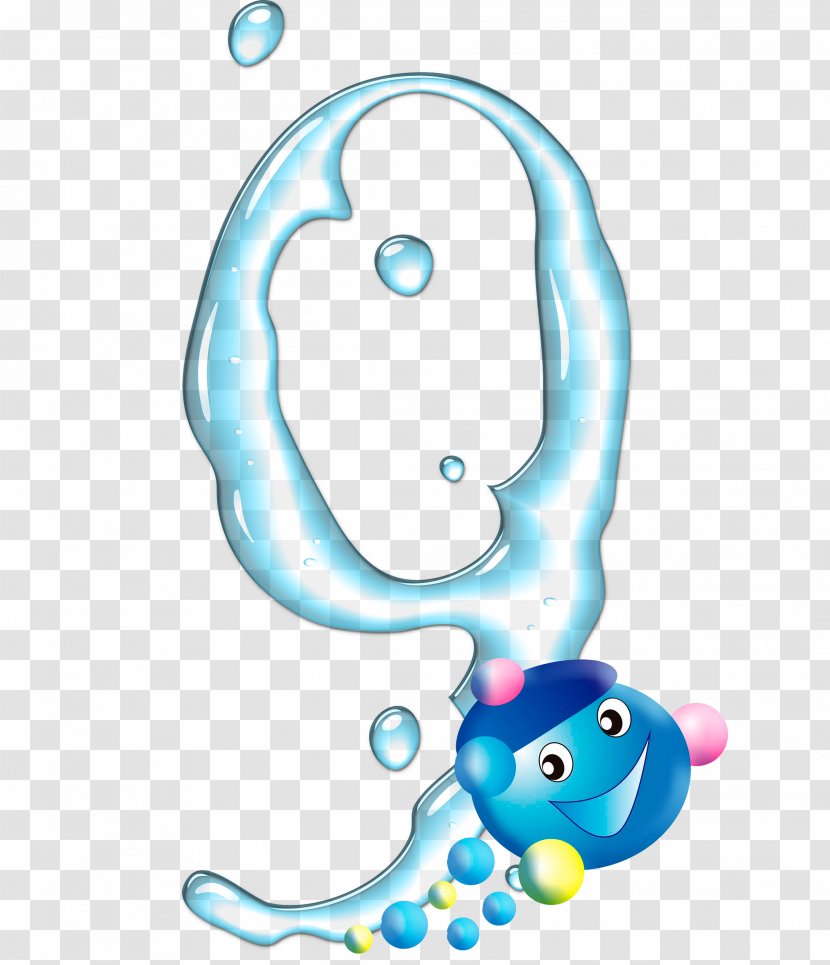 Water Number Logo Font - Nose - 9 Transparent PNG