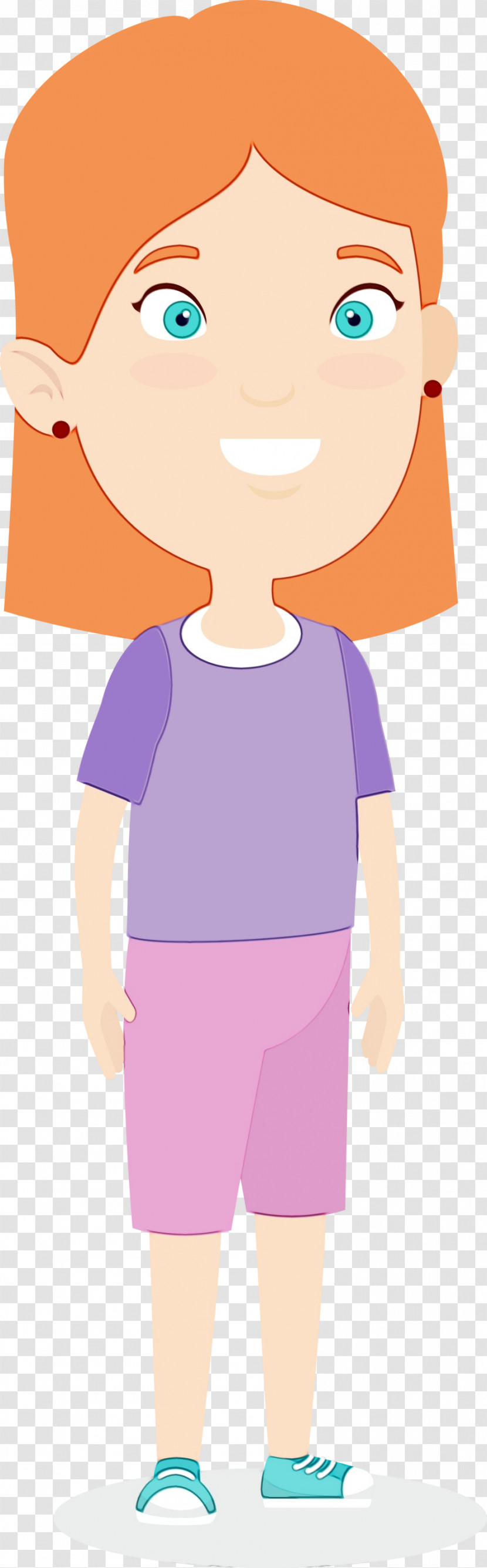 Cartoon Violet Shoulder Neck Joint Transparent PNG