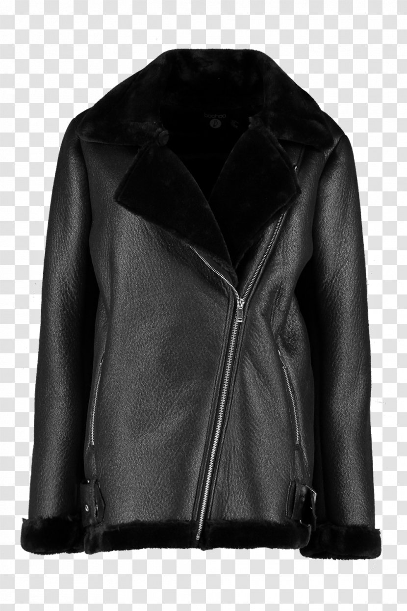 Leather Jacket Flight Coat Clothing - Fur - Mink Shawls Transparent PNG
