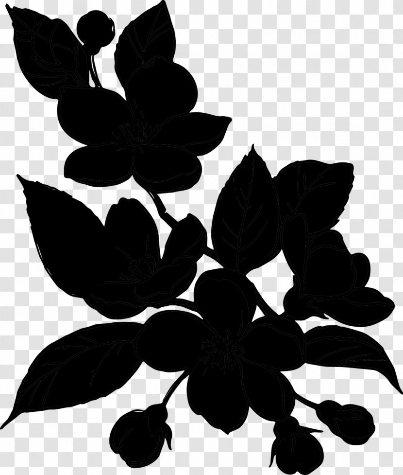 Pattern Silhouette Leaf Flowering Plant Plants - Flower Transparent PNG