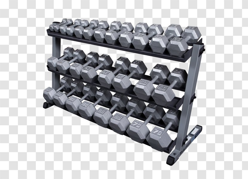 BodySolid GDR60 Two Tier Dumbbell Rack Body Solid Weight Training Physical Fitness - Exercise Equipment - Pound Medicine Transparent PNG