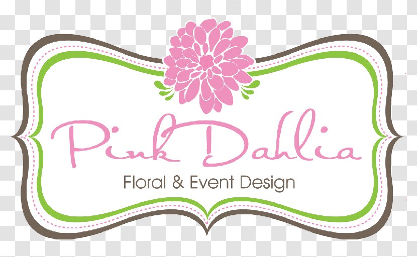 Logo Denville Pink Dahlia Floral & Event Design Vendor Brand Transparent PNG