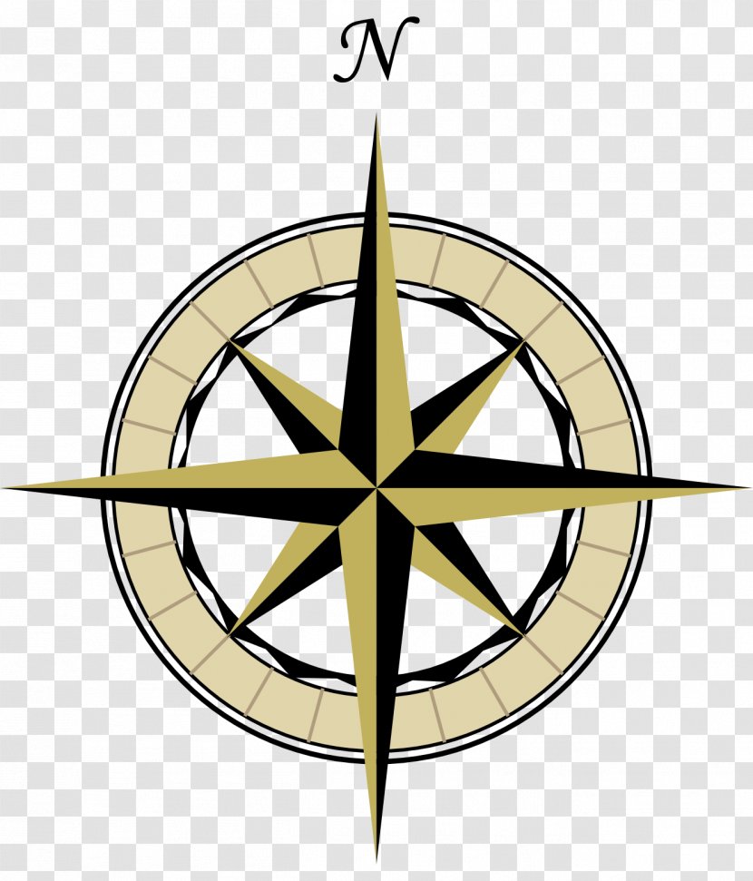North Compass Rose Clip Art - Blank Transparent PNG