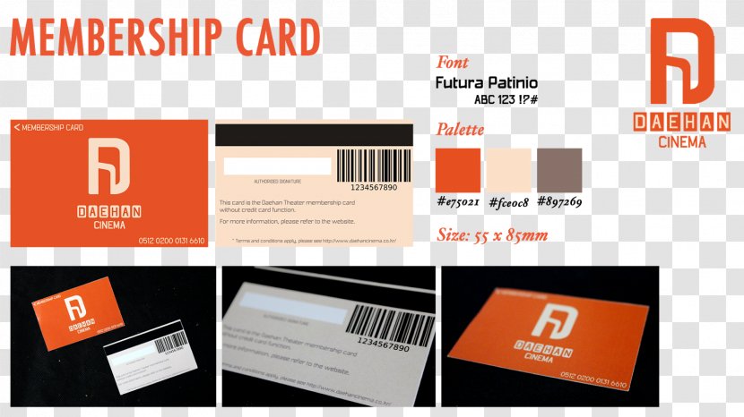 Logo Brand Font - Orange - Membership Card Magnetic Stripe Transparent PNG