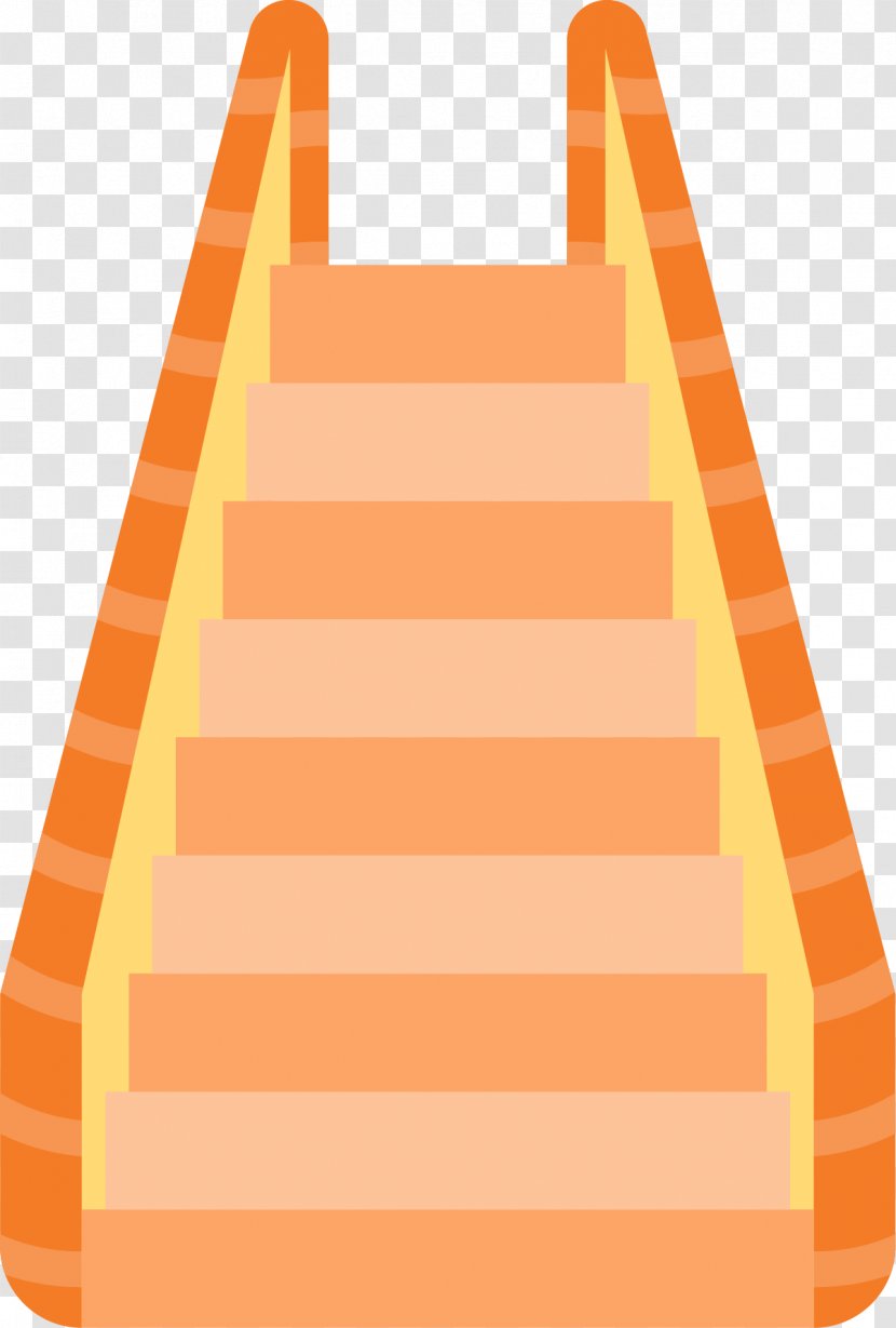 Escalator Orange Stairs Elevator - Cone Transparent PNG