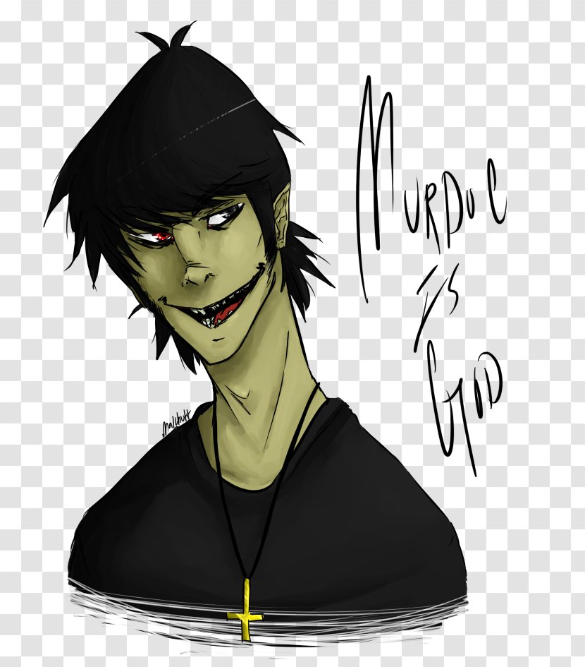 2-D Russel Hobbs Murdoc Niccals Gorillaz Plastic Beach - Heart - Watercolor Transparent PNG