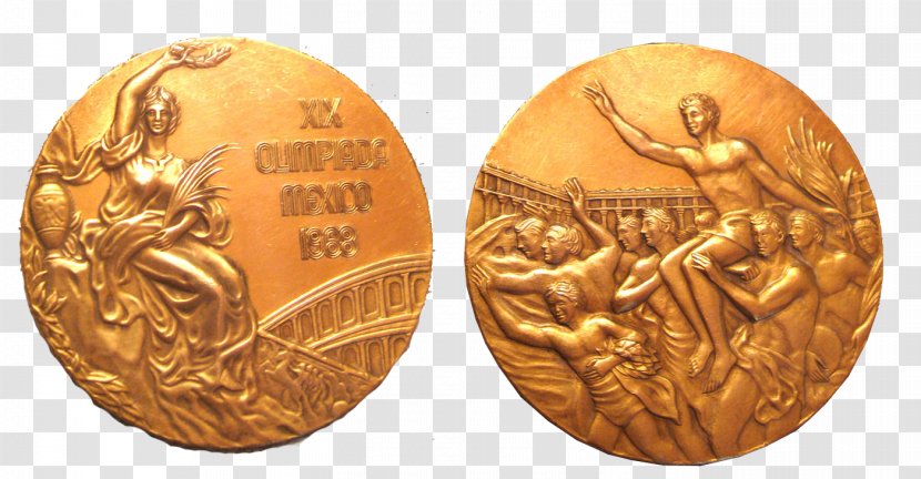 1968 Summer Olympics Olympic Games Black Power Salute Medal Gold - Silver Transparent PNG