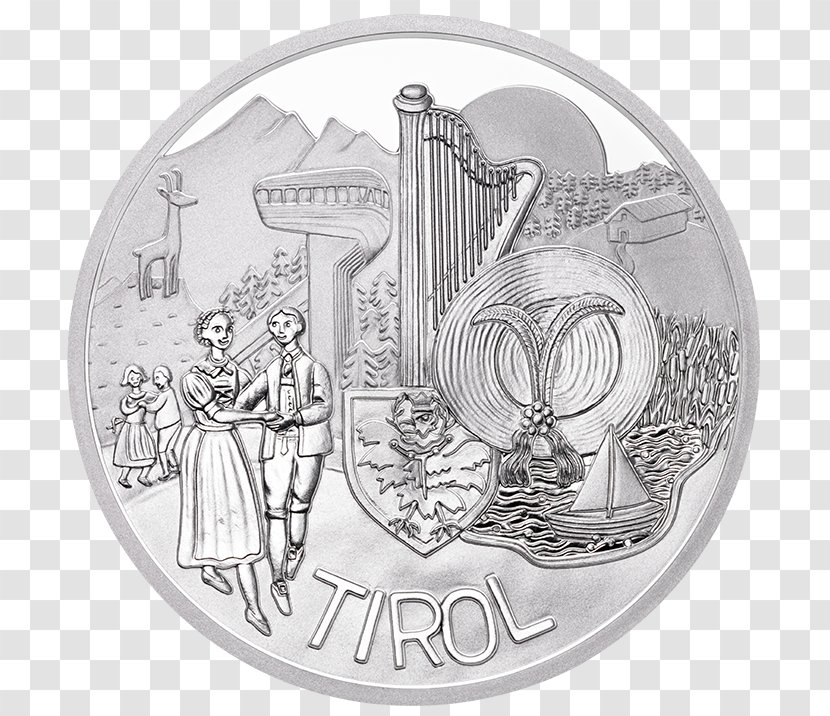 Silver Coin Tyrol Face Value Transparent PNG