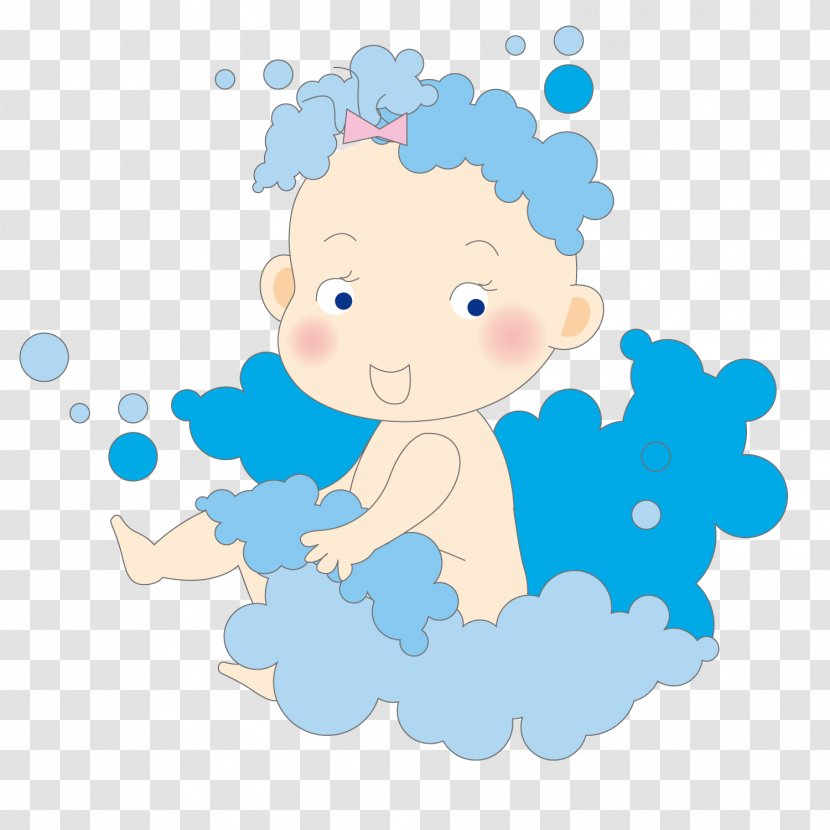 Child Infant Bathing - Art - Swim The Baby Transparent PNG
