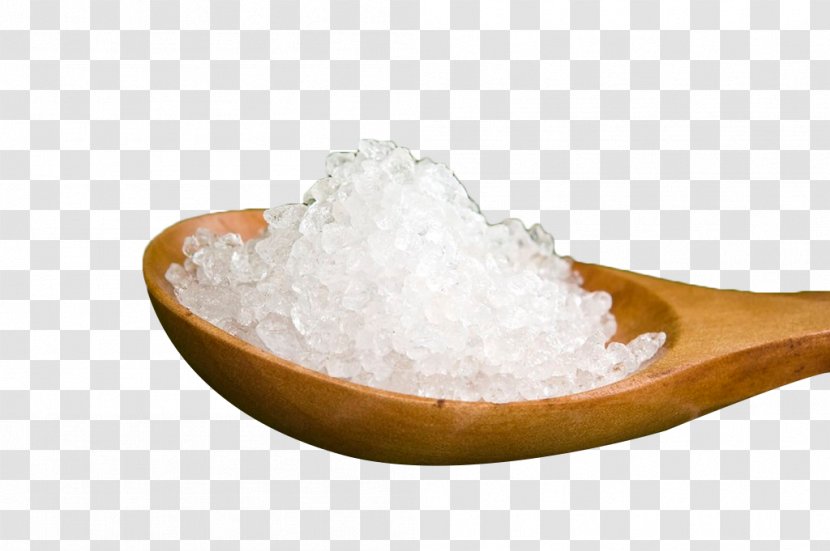 Fleur De Sel Kosher Salt Sodium Chloride Crystal - White - A Spoonful Of Coarse Transparent PNG