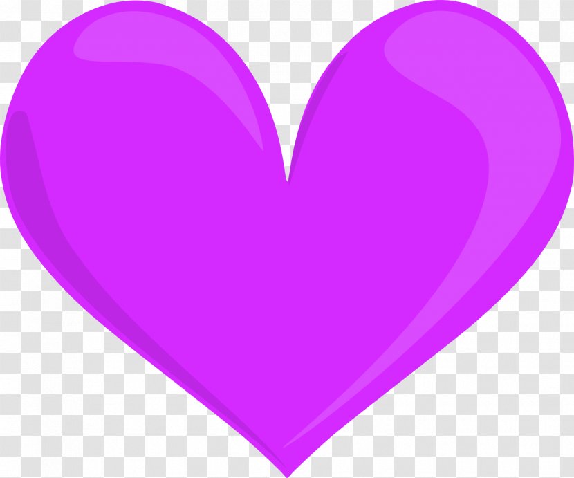 Lilac Heart Purple Violet Magenta - Silhouette - Background Transparent PNG