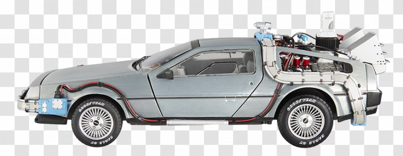 Hot Wheels DeLorean Time Machine Die-cast Toy Back To The Future 1:18 Scale - Mode Of Transport Transparent PNG