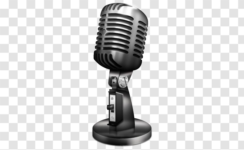 Microphone Download Icon - Silhouette - Mic Transparent Transparent PNG