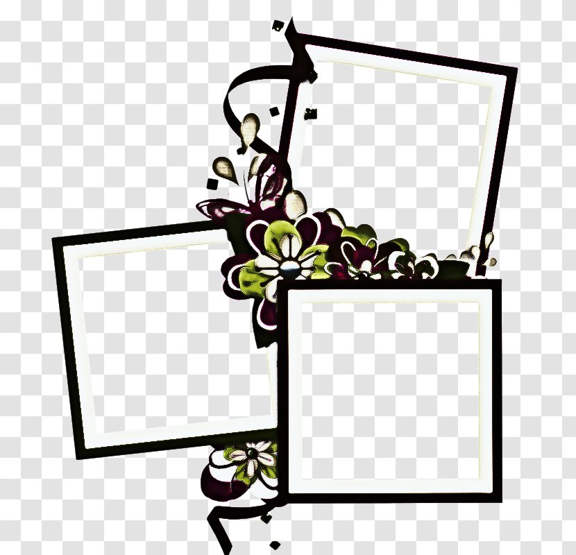 Flower Background Frame - Rectangle Picture Transparent PNG
