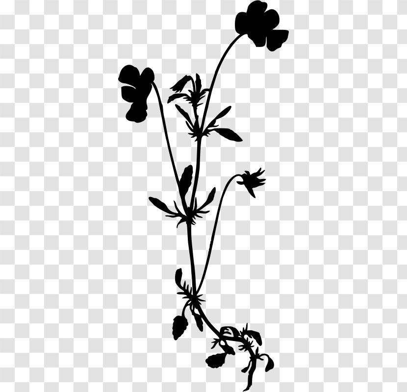 Flower Plant Stem Leaf Clip Art Silhouette - Flowering Transparent PNG