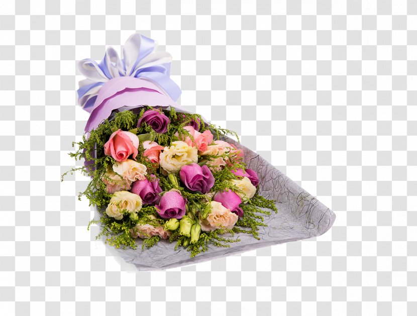 Garden Roses Floral Design Flower Bouquet Nosegay - Valentine's Day Present Transparent PNG