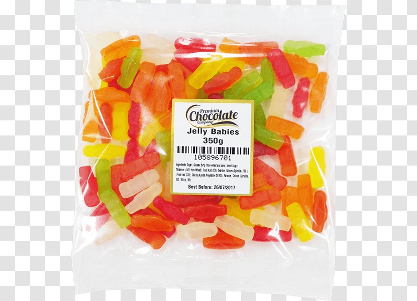 Jelly Babies Gummi Candy Chocolate Gelatin Dessert Bean - Wine Gum Transparent PNG