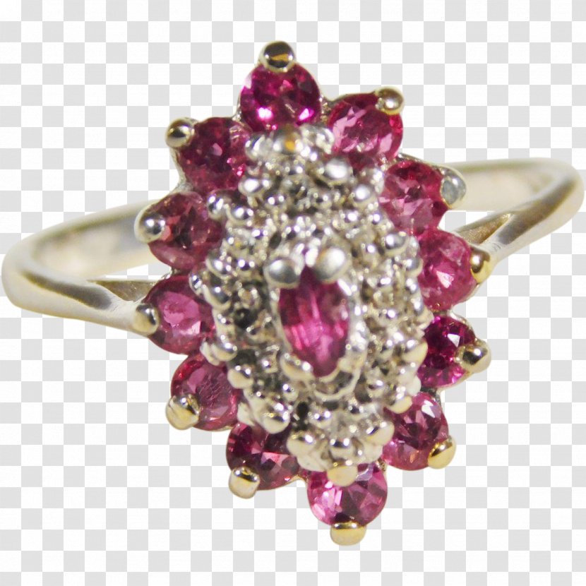 Jewellery Ring Gemstone Ruby Diamond - Wedding Transparent PNG