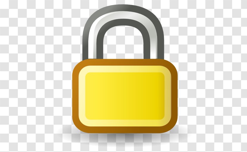 Lock Clip Art - Rectangle - Yellow Icon Transparent PNG