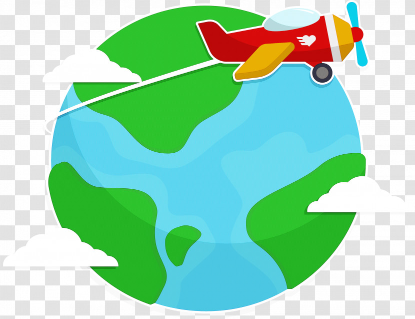 Green World Earth Logo Transparent PNG