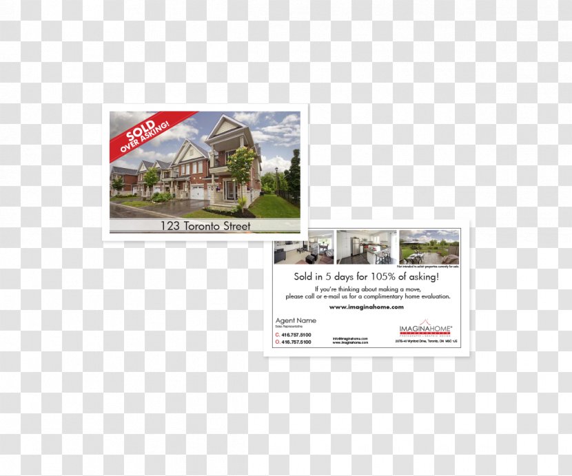 Real Estate Brochure Advertising Land Lot - Post Cards - Marketing Postcard Transparent PNG