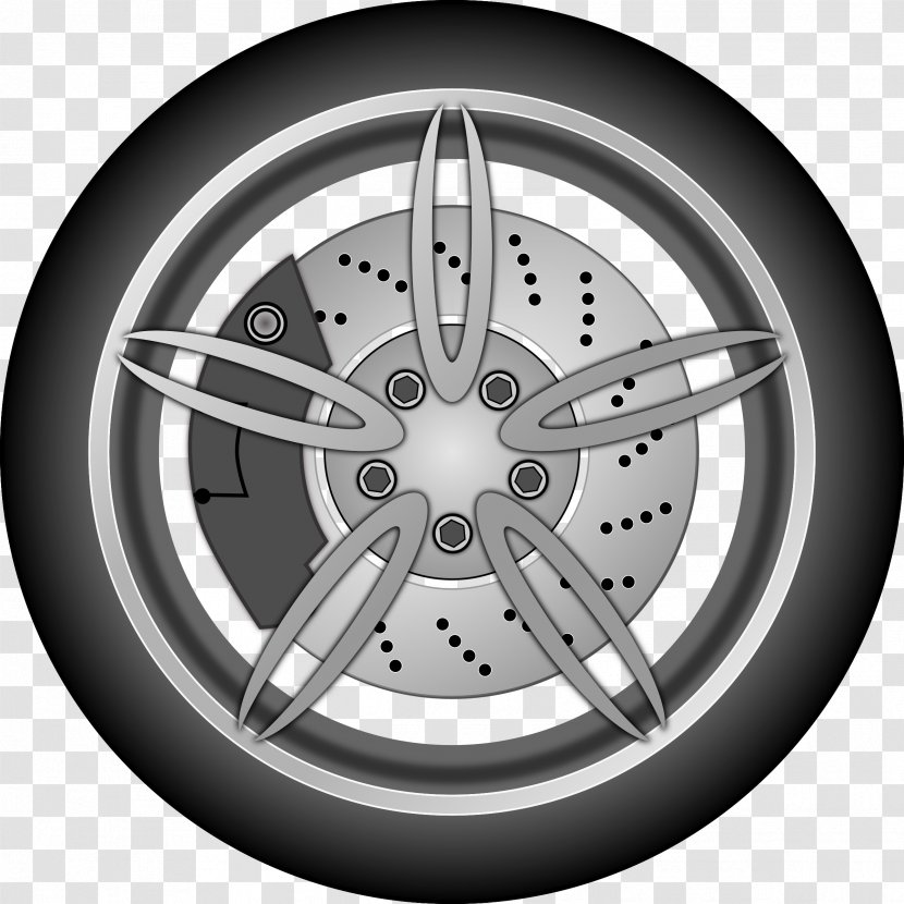 Car Wheel Tire Clip Art - Spoke Transparent PNG