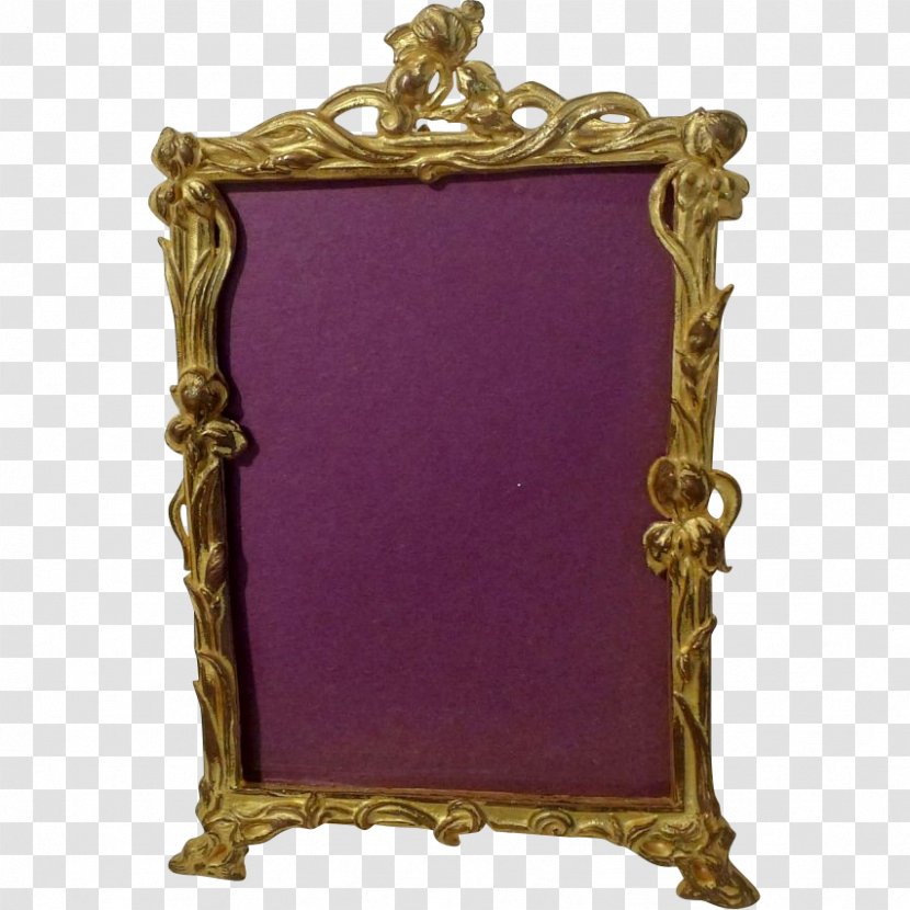 Picture Frames Art Nouveau Gold Plating - Purple - Design Transparent PNG