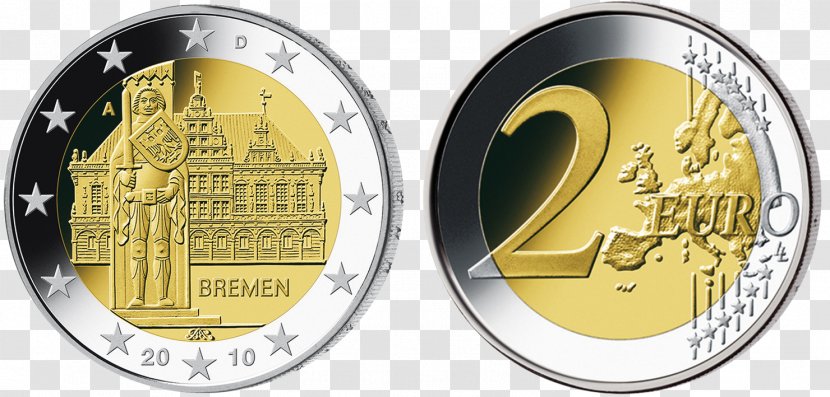Germany 2 Euro Coin Commemorative Coins - Face Value Transparent PNG