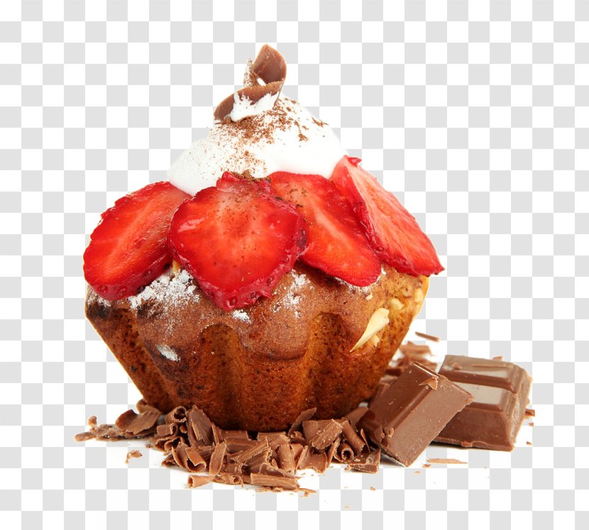 Muffin Strawberry Cake Chocolate Transparent PNG