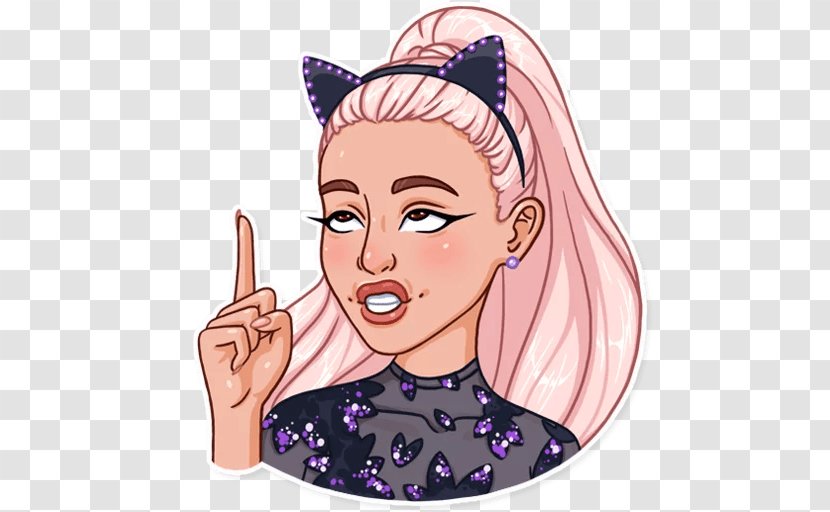 Ariana Grande Sticker NASA Singer Scream Queens - Lip - Drawings Creds Pepewhat Transparent PNG