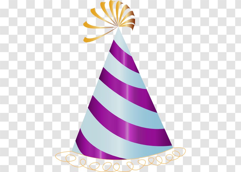 Birthday Party Hat Clip Art - Purple - Pic Transparent PNG