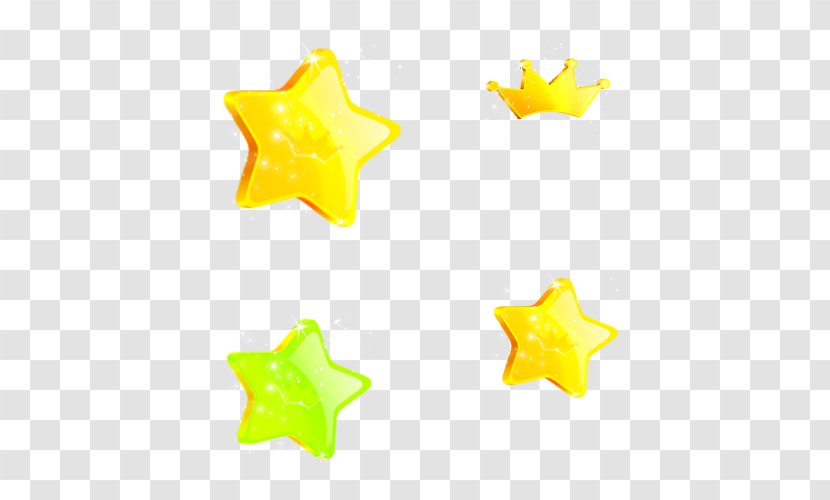 Star Yellow Gold Number Transparent PNG