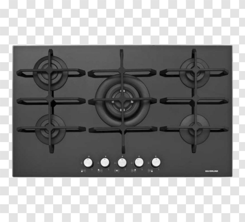 Ankastre Silverline Endustri Ve Ti Black Glass - Cooktop - Crystal Transparent PNG