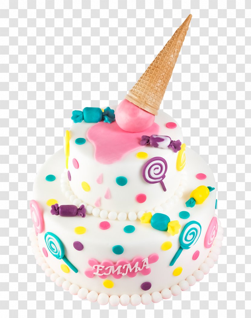 Buttercream Birthday Cake Torte Ice Cream - Personalized Summer Discount Transparent PNG