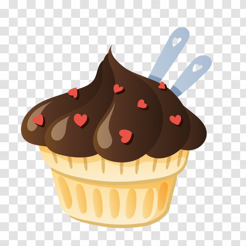 Cupcake Chocolate Ice Cream American Muffins Transparent PNG