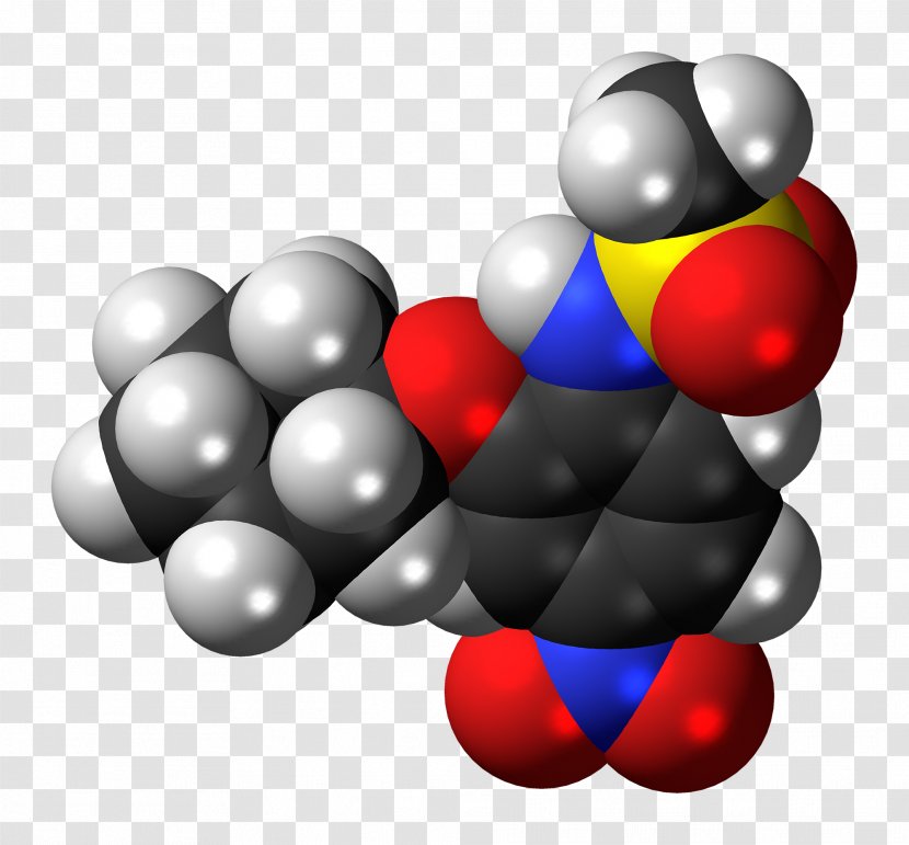 Para-Nitrophenylphosphate Space-filling Model 4-Nitrophenol Molecule Phosphatase - Cyclooxygenase Transparent PNG