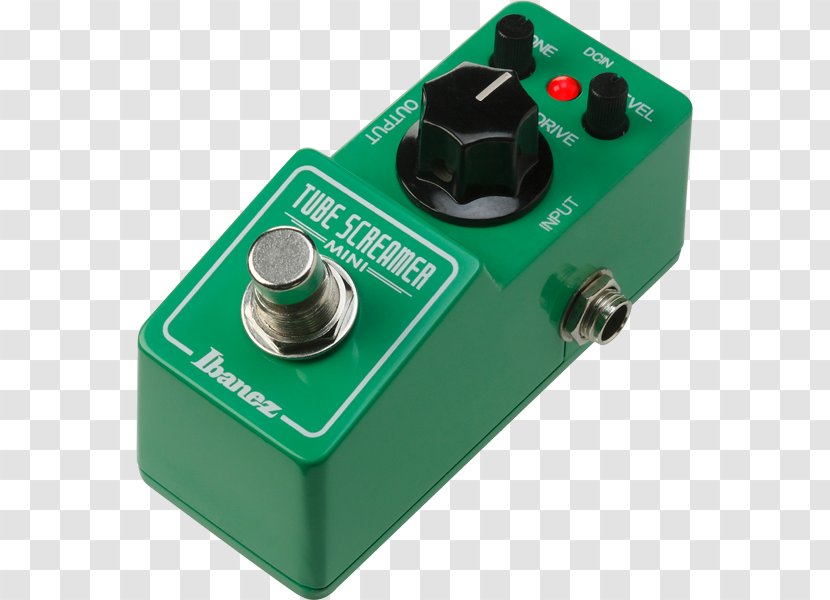 Ibanez Tube Screamer TS Mini TS808 Overdrive Pro Distortion Effects Processors & Pedals - Guitar - Pedal Transparent PNG