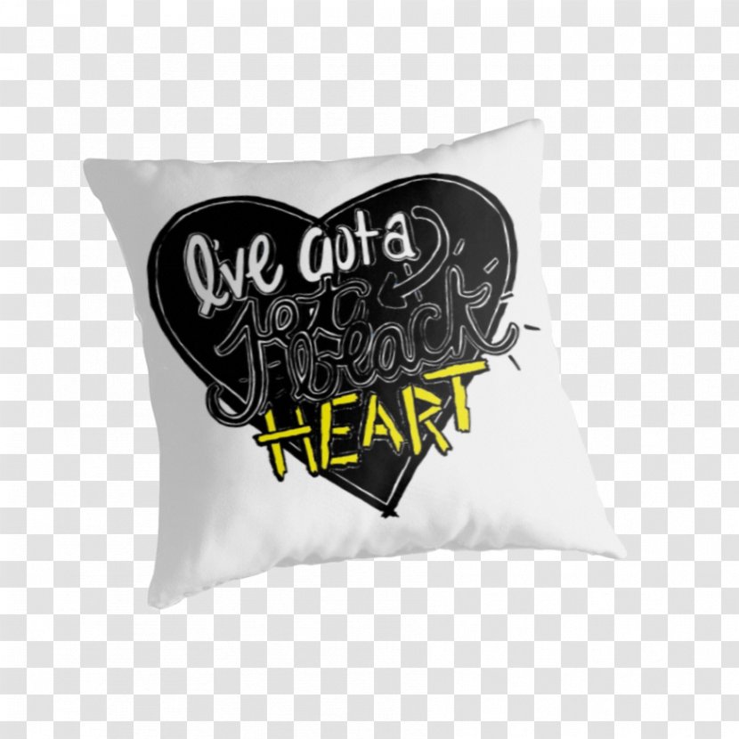 Jet Black Heart 5 Seconds Of Summer Drawing Song Lyrics - Throw Pillow Transparent PNG