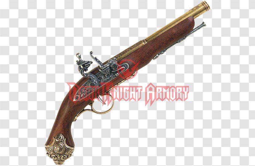 Trigger Flintlock Pistol Weapon Firearm - Watercolor Transparent PNG
