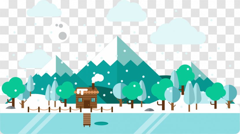 Cartoon Illustration - Poster - Lake Transparent PNG