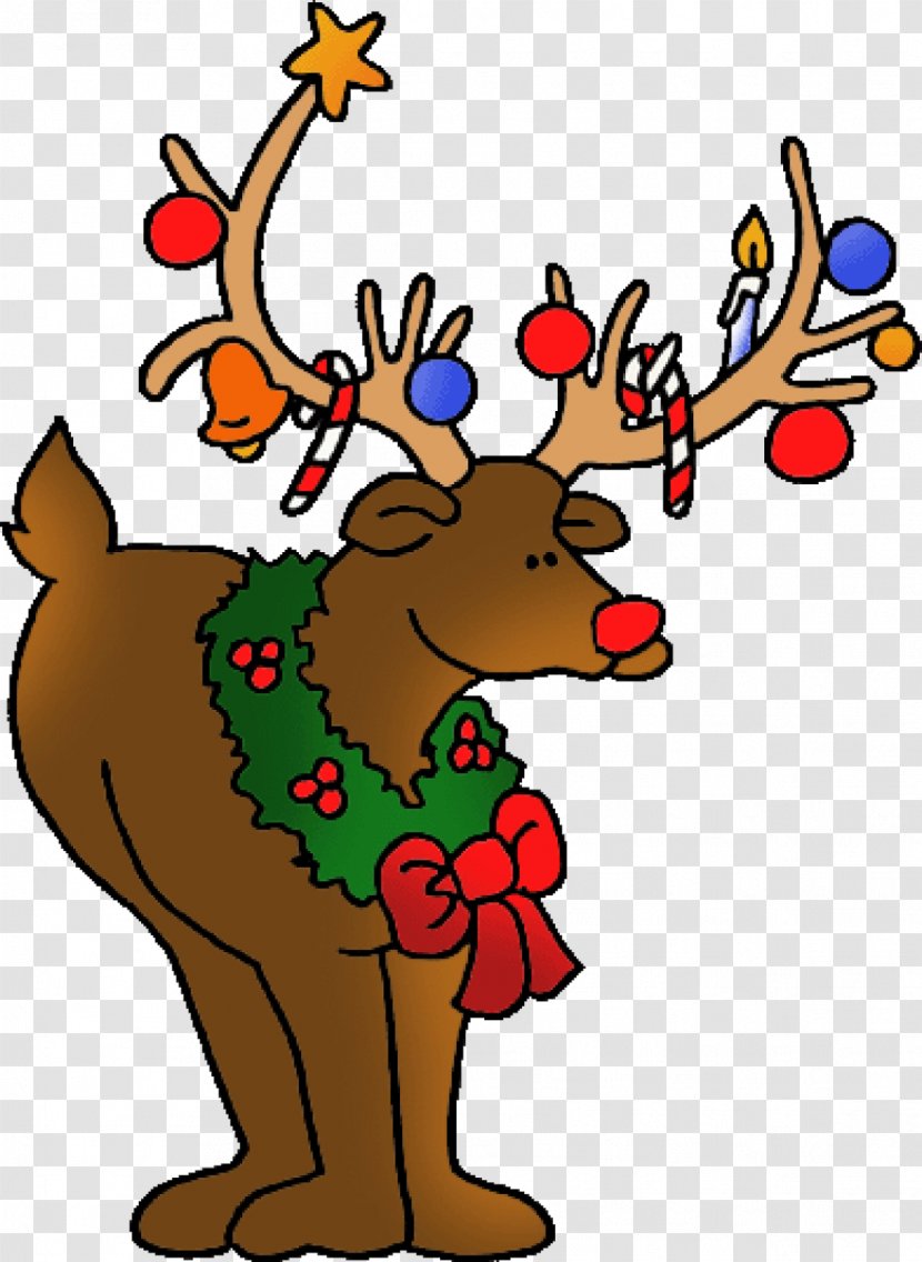 Desktop Wallpaper Christmas Clip Art - Highdefinition Video - Floral Deer Antlers Transparent PNG