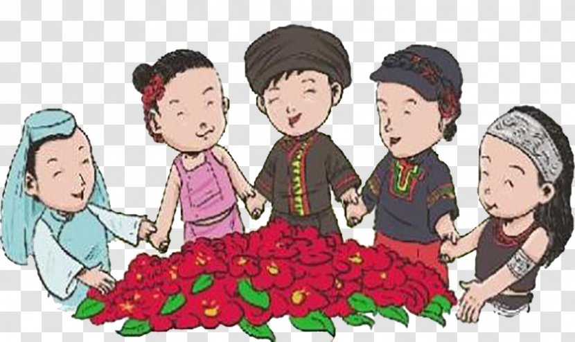 Cartoon Comics Hui People Han Chinese Illustration - Frame - Xinjiang Kids Transparent PNG