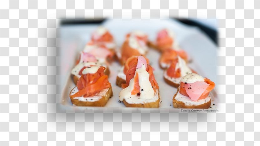 Hors D'oeuvre Smoked Salmon Bruschetta Lox Canapé - Finger Food - Beverage Transparent PNG