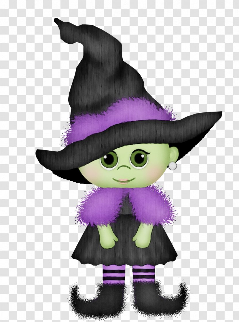 Witch Hat Cartoon Purple Violet - Costume - Headgear Accessory Transparent PNG