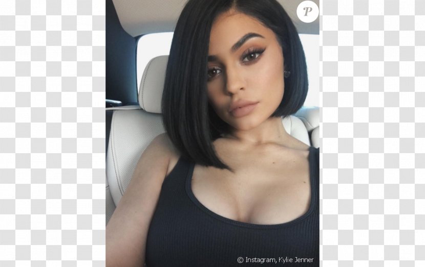 Kylie Jenner Lace Wig Bob Cut Hairstyle - Tree Transparent PNG